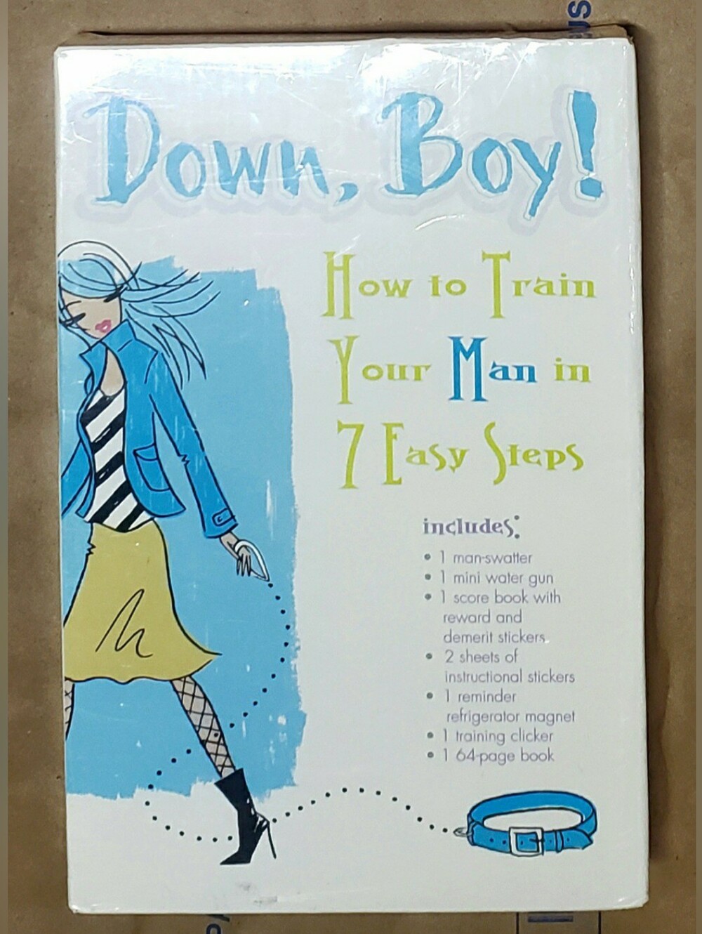 Down, Boy! How to Train Your Man in 7 Easy Steps Novelty Gag Bachelorette Gift